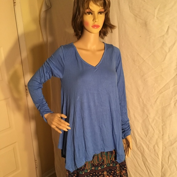 Leo Rosi Women’s Violet Tunic Top blue Medium - Picture 2 of 5